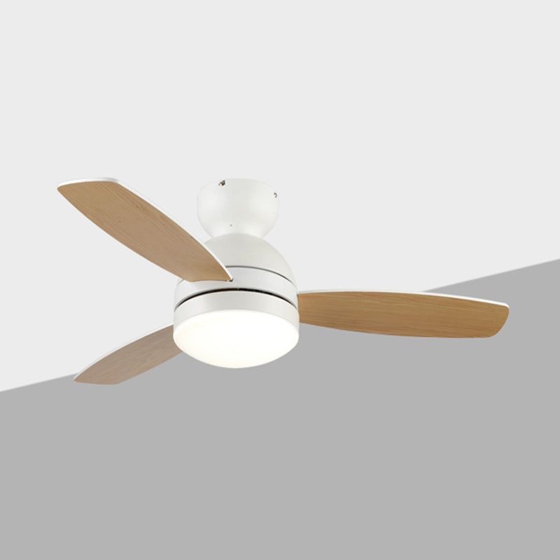 Metal Ceiling Fan Lighting Modern Style 1 Light Ceiling Fan Lamp for Bedroom