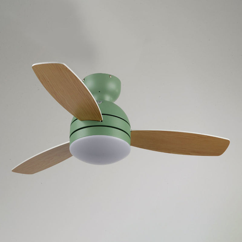 Metal Ceiling Fan Lighting Modern Style 1 Light Ceiling Fan Lamp for Bedroom