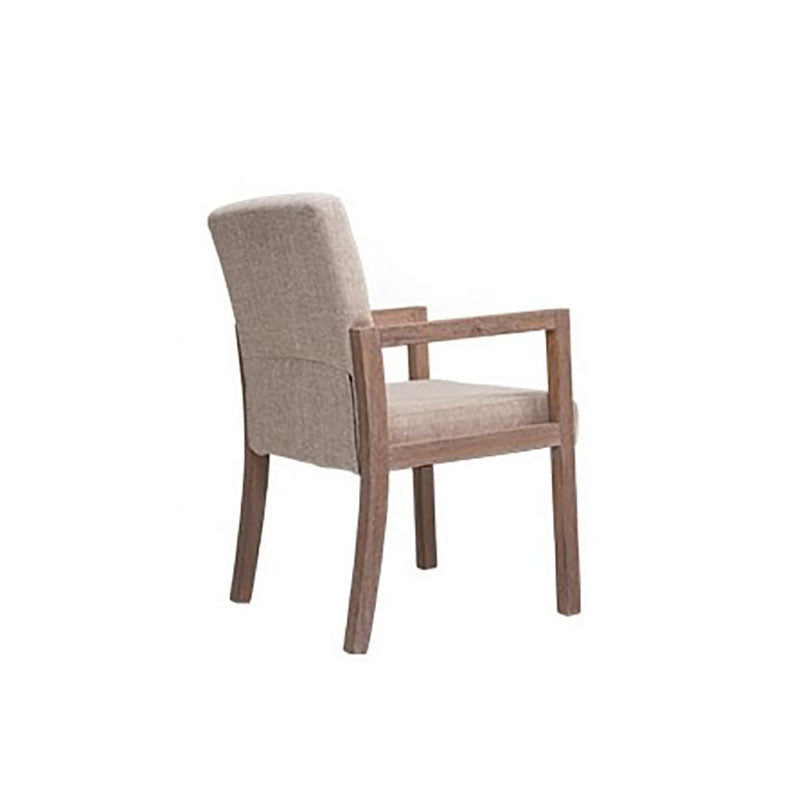 Silla de comedor con respaldo sólido tapizado en casa de granja con acabado mate