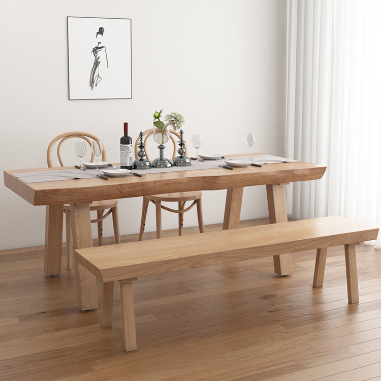 Modern 1/2/4/5/6 Pieces Rectangle Dining Set Solid Wood Dining Table with Chairs