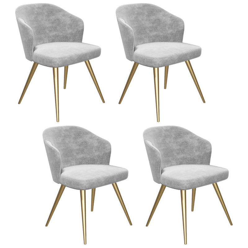 Glam Style 1/4/5 Pieces Dining Set White-gold Table Kitchen Set for Living Room