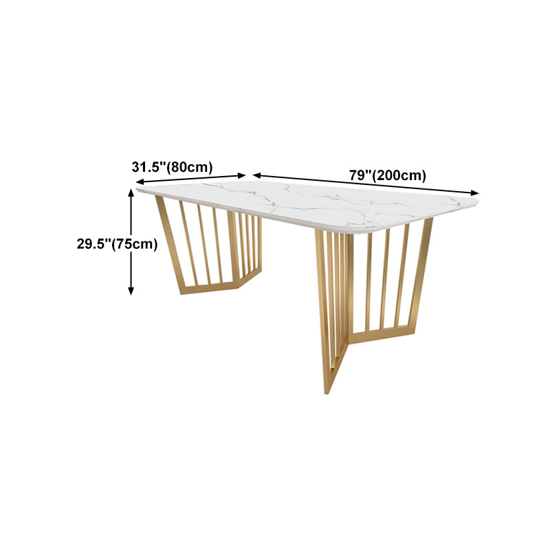 Glam Style 1/4/5 Pieces Dining Set White-gold Table Kitchen Set for Living Room
