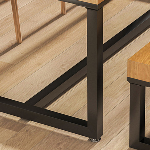 Industrial 1/2/3/4/5 Pieces Dining Set Solid Wood Dining Table with Chairs