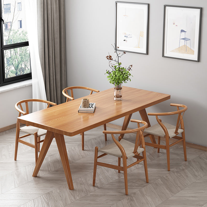 Modern 1/4/5/7 Pieces Rectangle Dining Table Set Pine Wood Dinette Set