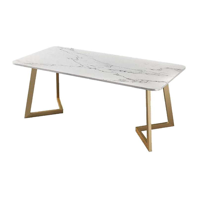 Glam 1/4/5 Pieces Dining Set Rectangle Stone Dining Table for Dining Room