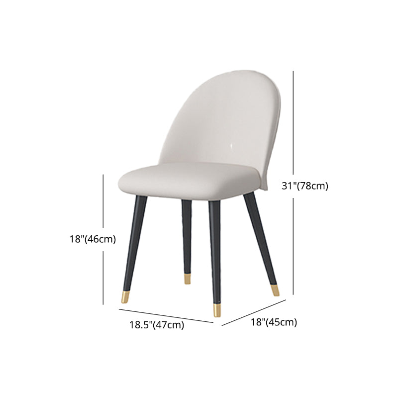 1/4/5 Pieces White Stone Dining Set Modern Solid Back Chair Rectangle Dining Furniture