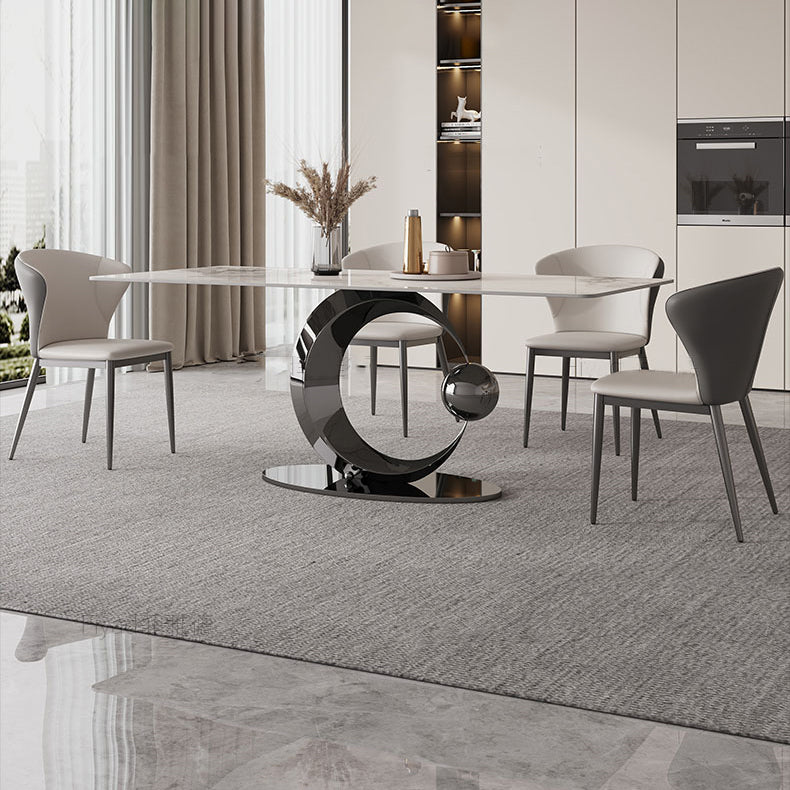 1/4/5/7 Pieces Dining Chairs Set White Rectangular Dining Room Table for Home