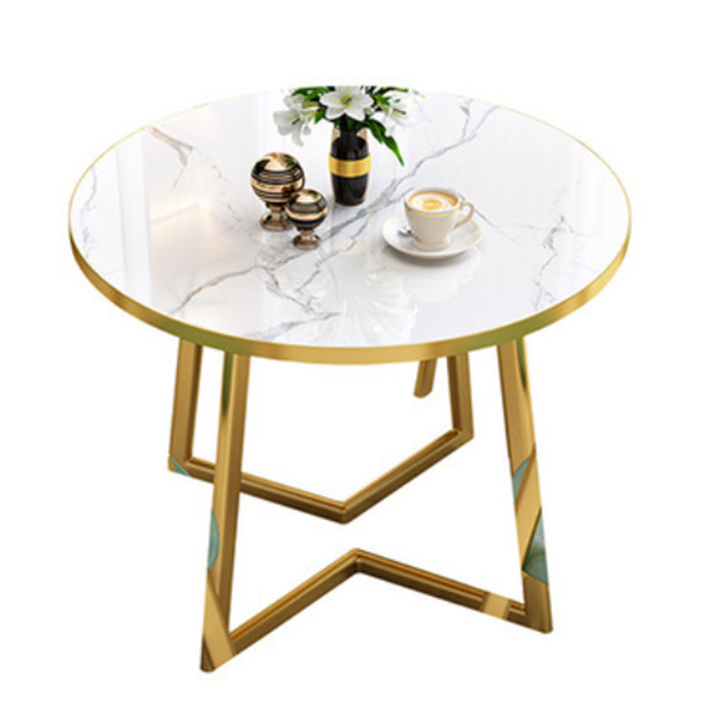 Glam 1/2/5 Pieces Dining Set Stone Geometry Wood Dining Table for Dining Room