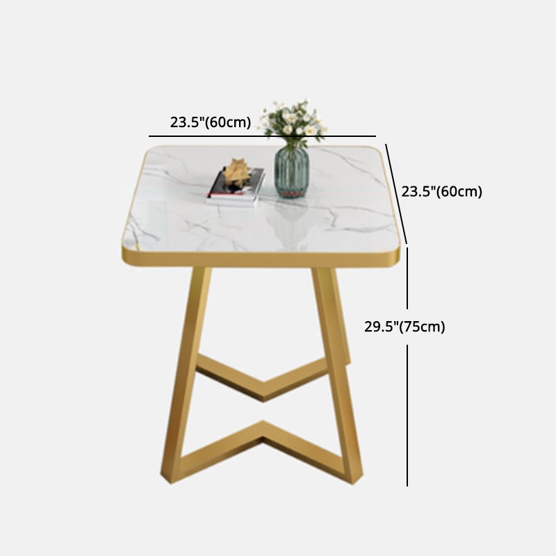 Glam 1/2/5 Pieces Dining Set Stone Geometry Wood Dining Table for Dining Room