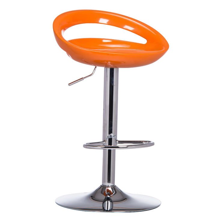 31.50" Low Back Bar and Counter Stool Contemporary Round Stool