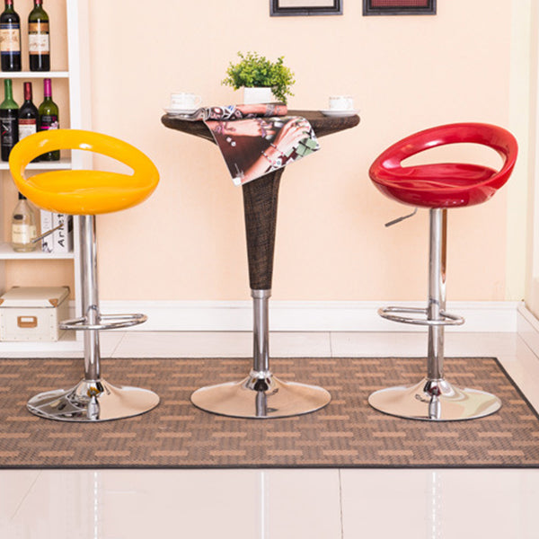 31.50" Low Back Bar and Counter Stool Contemporary Round Stool