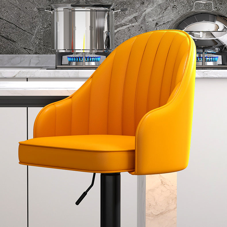 Scandinavian Metal Kitchen Dining Room Arm Stool Adjustable Height Barstool