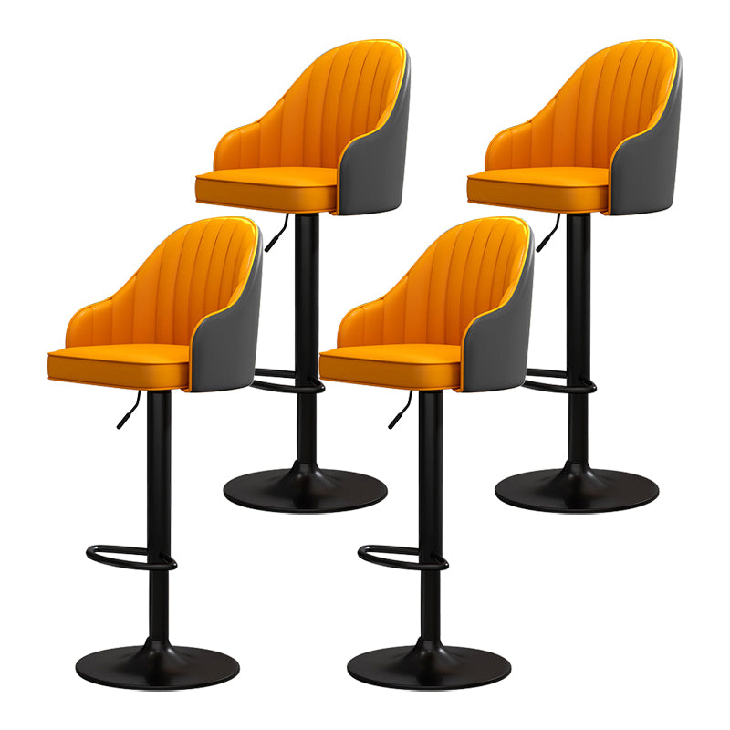 Scandinavian Metal Kitchen Dining Room Arm Stool Adjustable Height Barstool