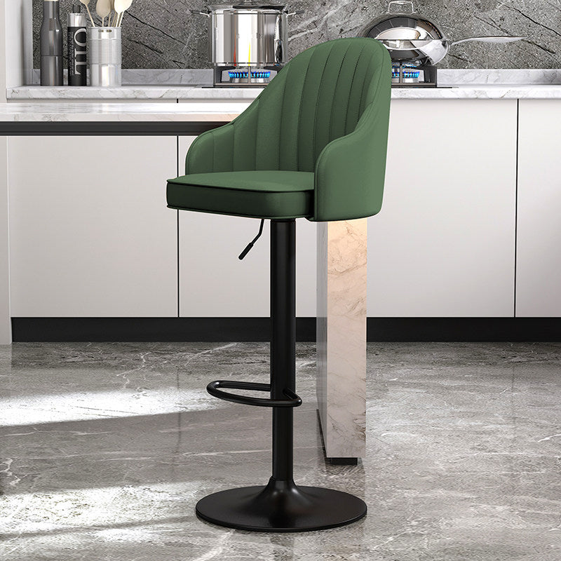 Scandinavian Metal Kitchen Dining Room Arm Stool Adjustable Height Barstool