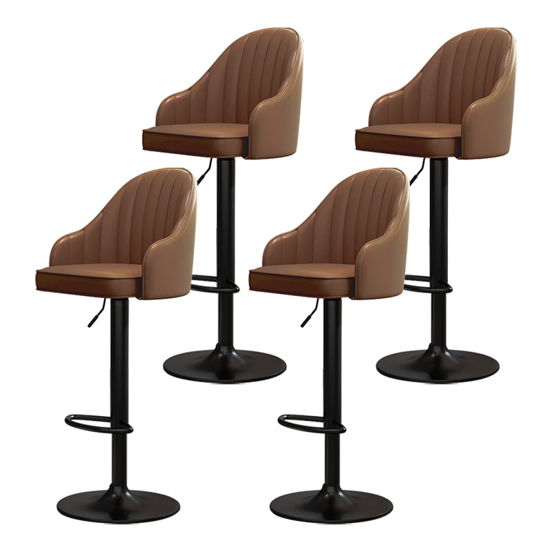 Scandinavian Metal Kitchen Dining Room Arm Stool Adjustable Height Barstool