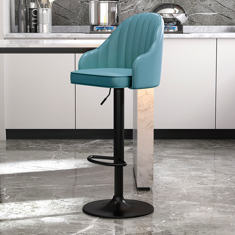Scandinavian Metal Kitchen Dining Room Arm Stool Adjustable Height Barstool