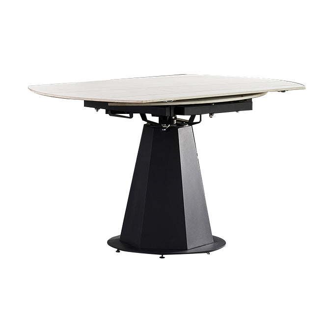 Modern 1/3/4/5/7 Pieces White Dining Table Set with Sintered Stone Top Round Dinette Set