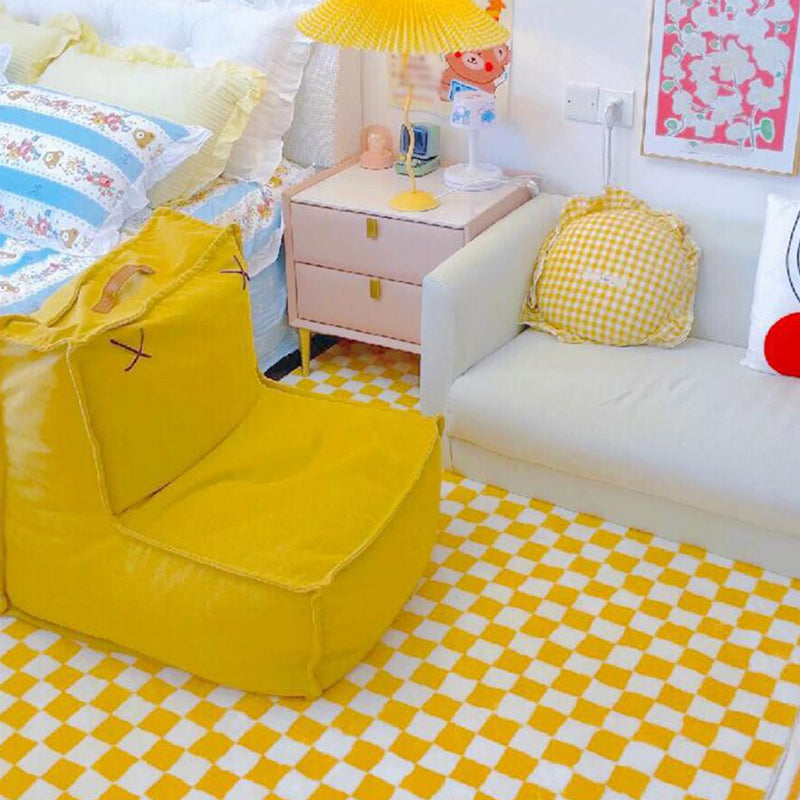 Lattice Rug Synthetic Modern Stain Resistant Backing Washable Rug for Home Decor