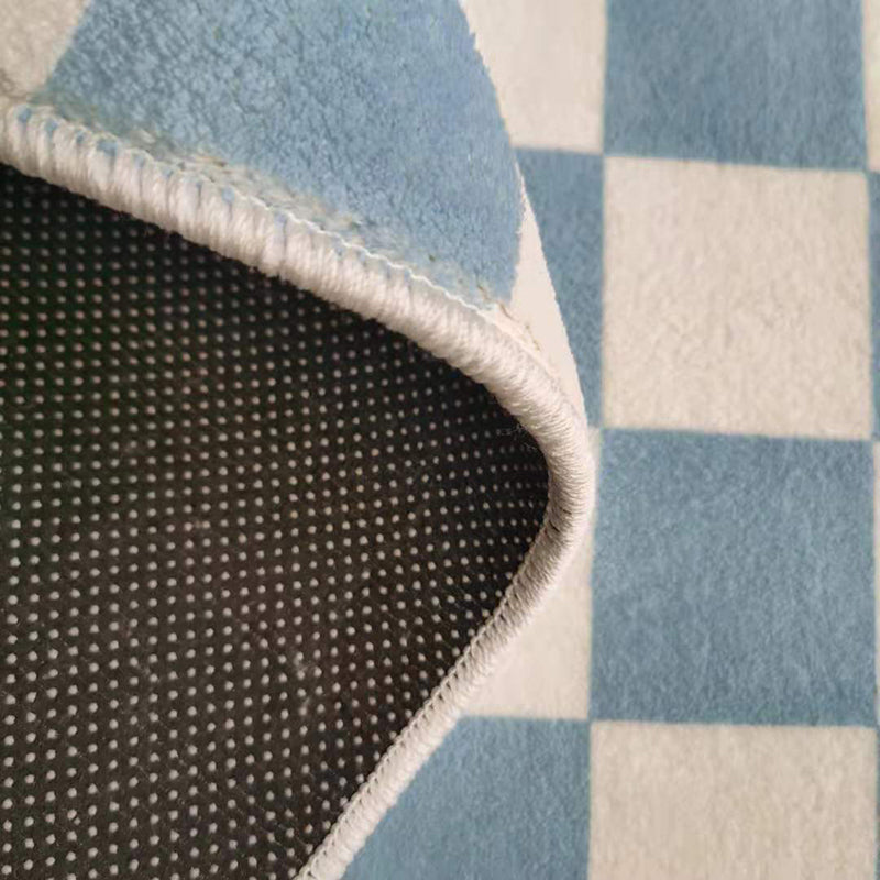 Lattice Rug Synthetic Modern Stain Resistant Backing Washable Rug for Home Decor