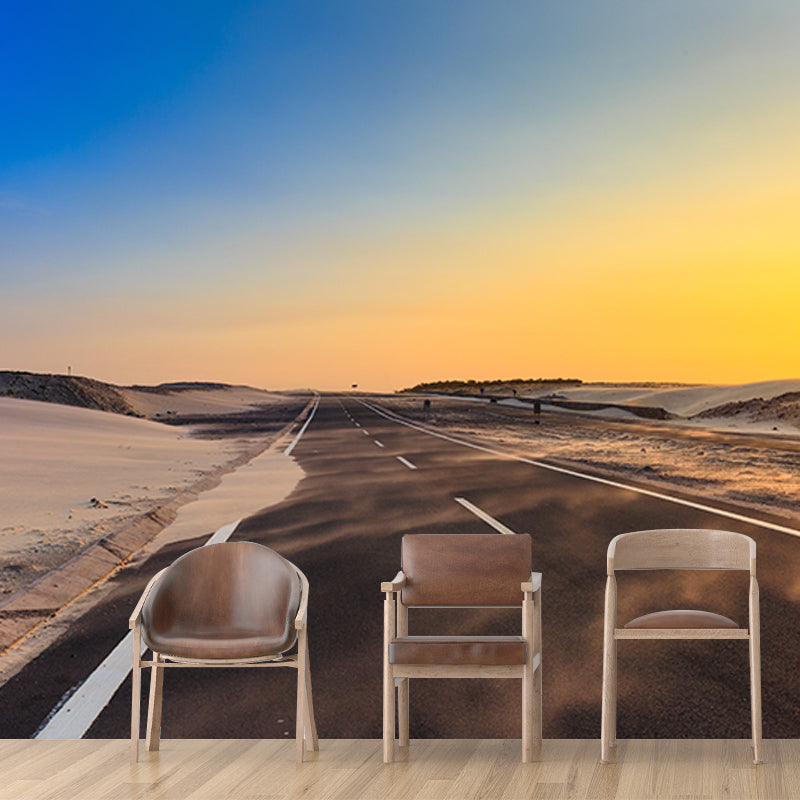 Modern Style Mural Wallpaper Desert Landscape Environment Friendly Bedroom Wall Mural