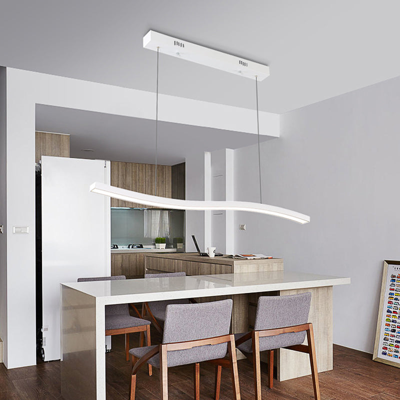 Livre de lustre en acrylique LED moderniste LED PRENDANT PROSIDE BLANCH