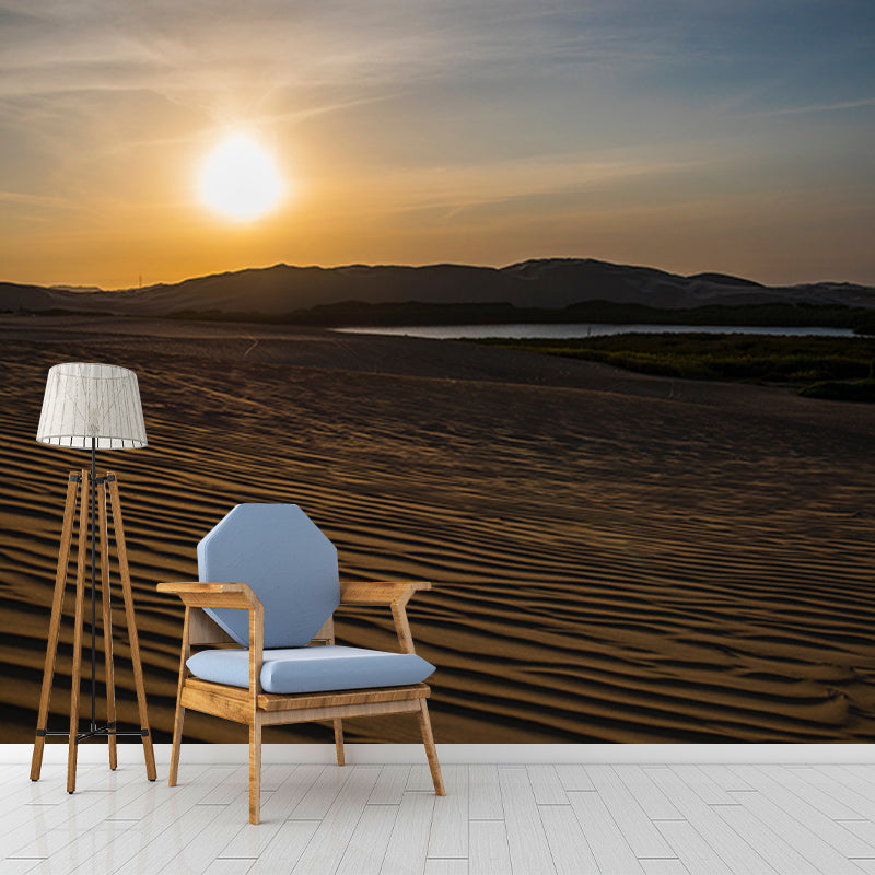 Desert Landscape Resistant Mural Wallpaper Environment Friendly Sleeping Room Wall Mural