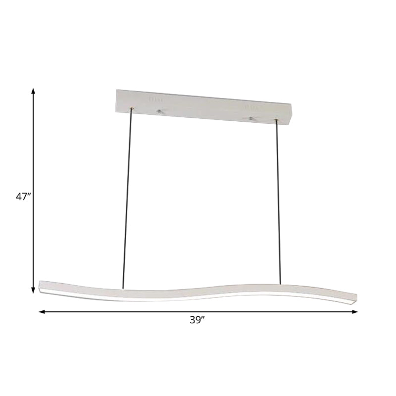 Livre de lustre en acrylique LED moderniste LED PRENDANT PROSIDE BLANCH