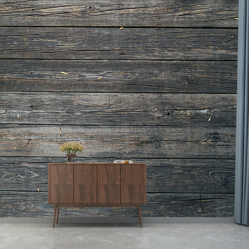 Wood Texture Mildew Resistant Mural Wallpaper Sleeping Room Wall Mural