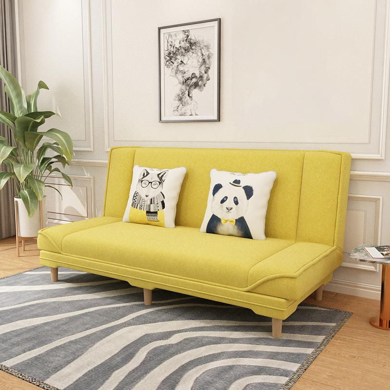 Tight Back 70.87" W √ó 23.62" D √ó 31.50" H Linen Armless Sofa with Foldable
