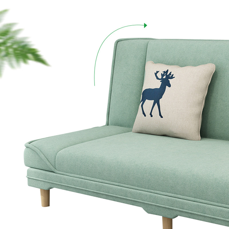 Tight Back 70.87" W √ó 23.62" D √ó 31.50" H Linen Armless Sofa with Foldable