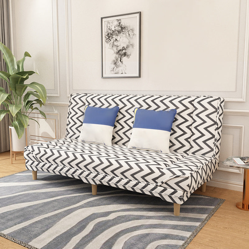 Tight Back 70.87" W √ó 23.62" D √ó 31.50" H Linen Armless Sofa with Foldable