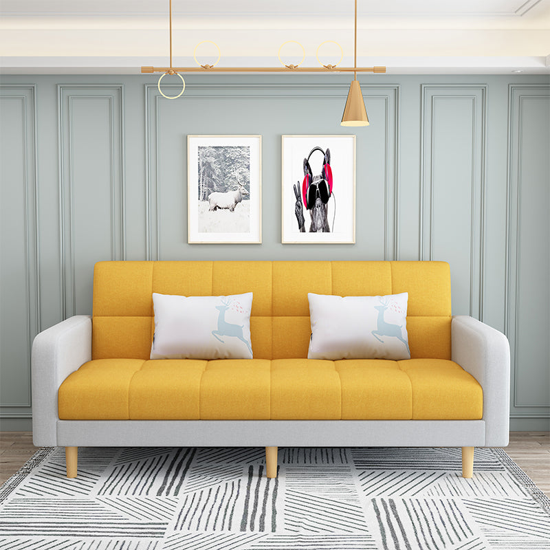 Soft moderne en lin convertible 27 "W Sofa Squa Square Bras avec rangement