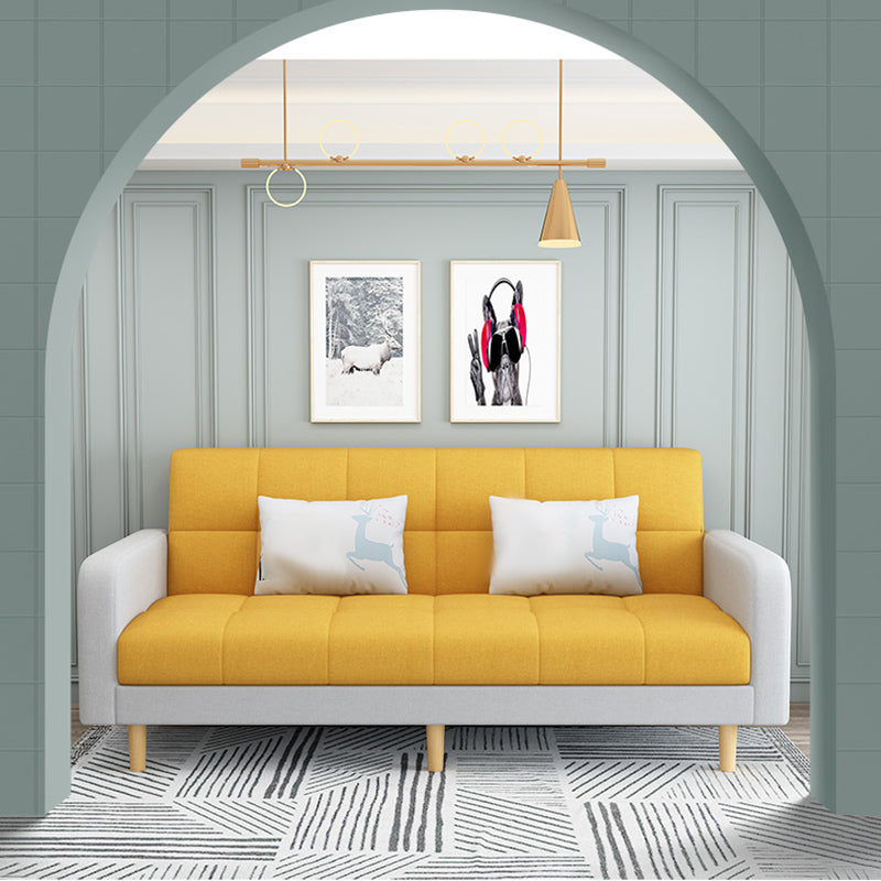 Soft moderne en lin convertible 27 "W Sofa Squa Square Bras avec rangement