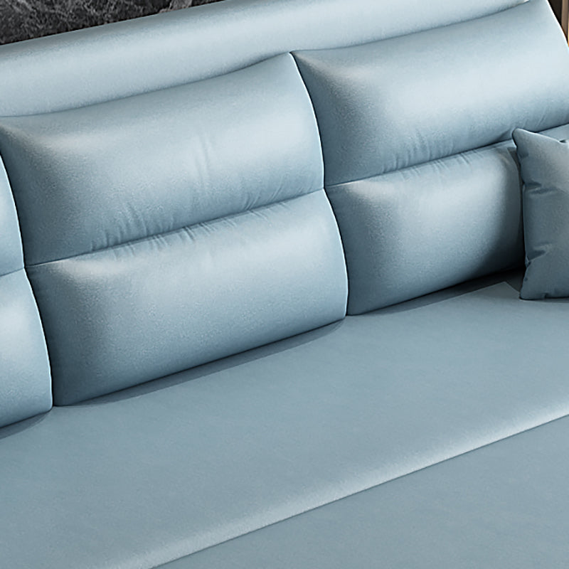 Square Arm Sofa Biscuit Back Sofa for Apartment and Bonus Room