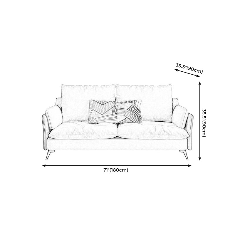 Stationäre Wohnzimmertuxedo Arm Standard zeitgenössisches Sofa -Chaise