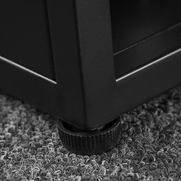 Table en marbre avec table rectangle supérieure à double piédestal noir table de piédestal - 41,3 "h