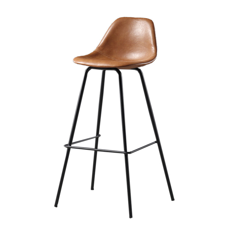 Tabouret de bar à dossier bas de tabouret sans bras d'intérieur en métal moderne contemporain