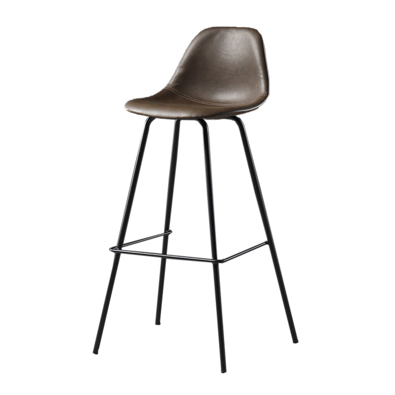 Tabouret de bar à dossier bas de tabouret sans bras d'intérieur en métal moderne contemporain