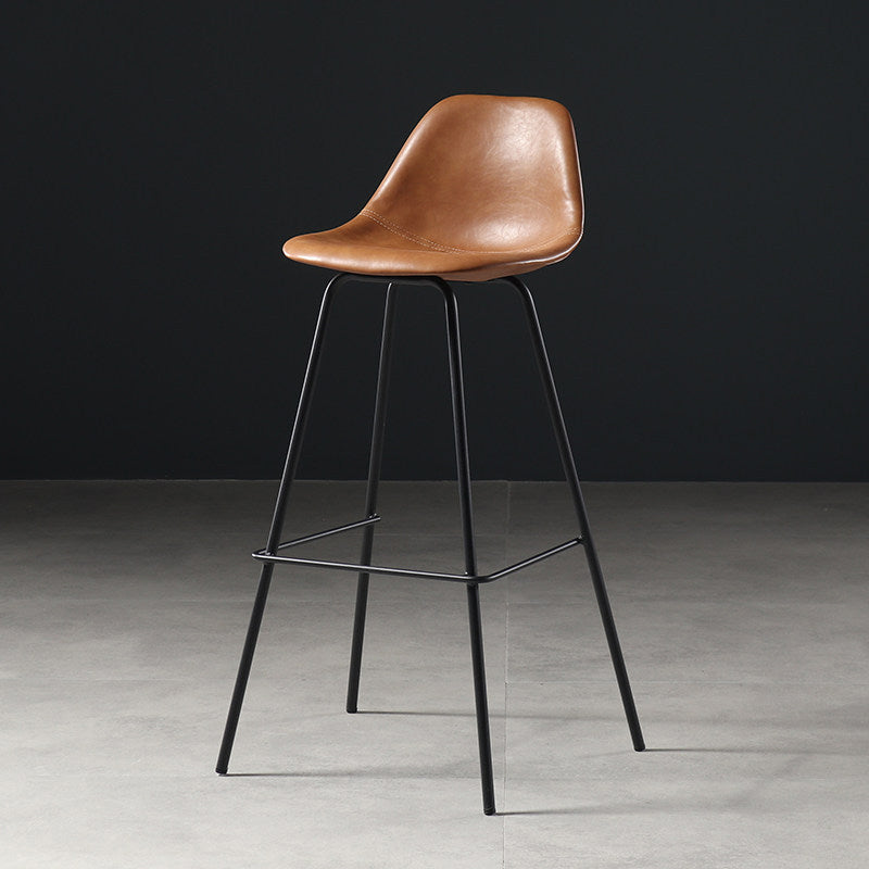 Tabouret de bar à dossier bas de tabouret sans bras d'intérieur en métal moderne contemporain