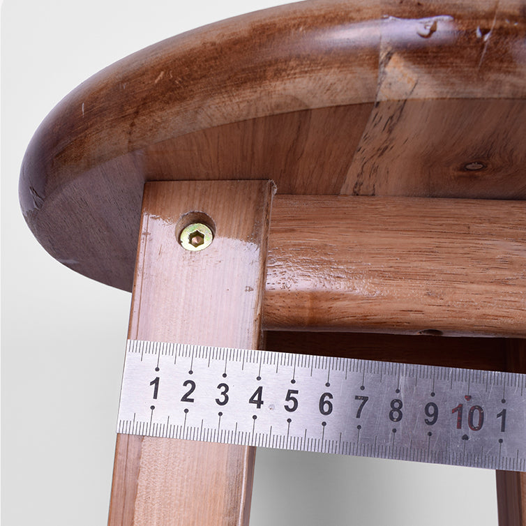 Telón de barras de madera de diseño contemporáneo para taburetes sin espalda para el hogar con base de madera