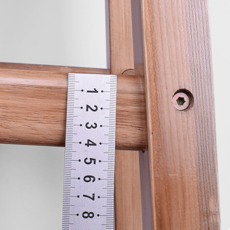 Telón de barras de madera de diseño contemporáneo para taburetes sin espalda para el hogar con base de madera
