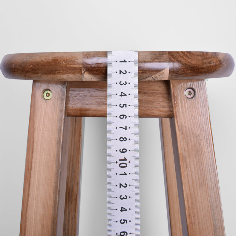 Telón de barras de madera de diseño contemporáneo para taburetes sin espalda para el hogar con base de madera