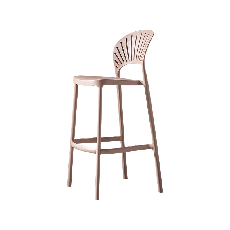 Taburete de bar trasero completo del taburete sin brazos contemporáneo plástico del comedor de la cocina