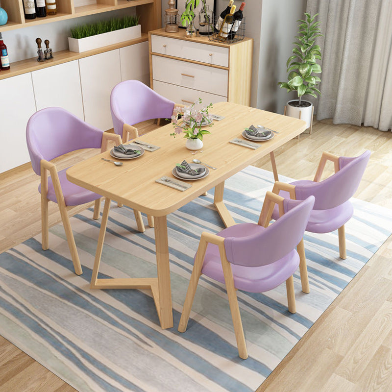 Modern 1/2/5 Pieces Dining Set Rectangle Wood Dining Table Set for Dining Room