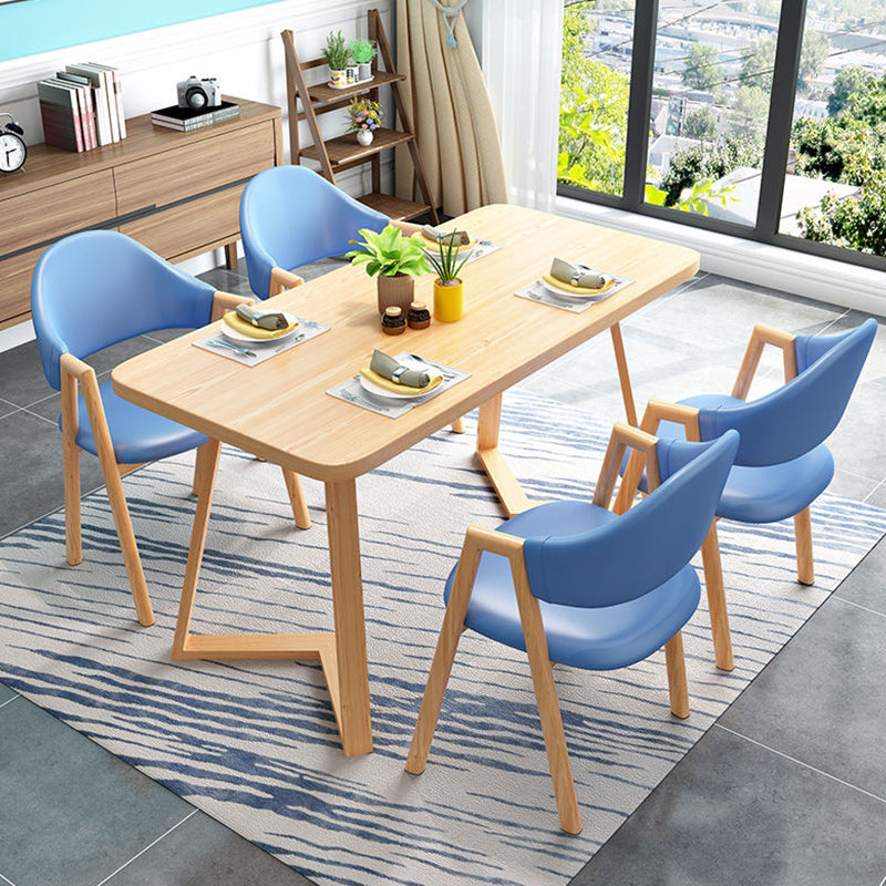 Modern 1/2/5 Pieces Dining Set Rectangle Wood Dining Table Set for Dining Room