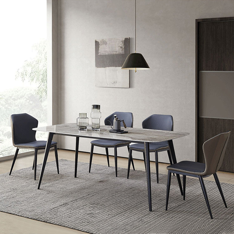 Contemporary 1/4/5/7 Pieces Dining Set Rectangle Sintered Stone Dining Room Set