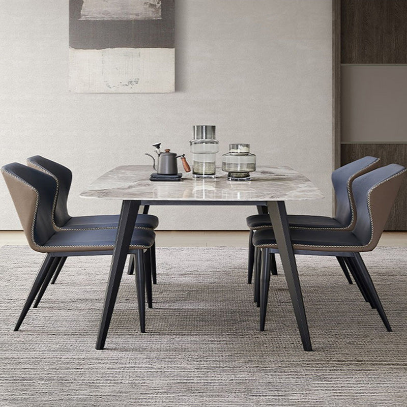 Contemporary 1/4/5/7 Pieces Dining Set Rectangle Sintered Stone Dining Room Set