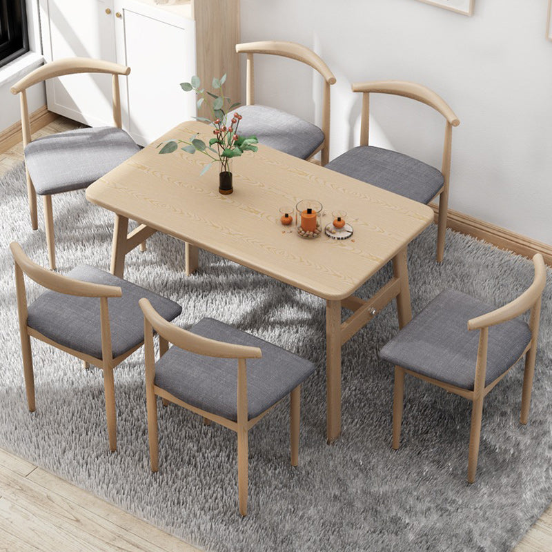Modern 1/4/7 Pieces Dining Set Rectangle Artificial Wood Dining Table for Dining Room