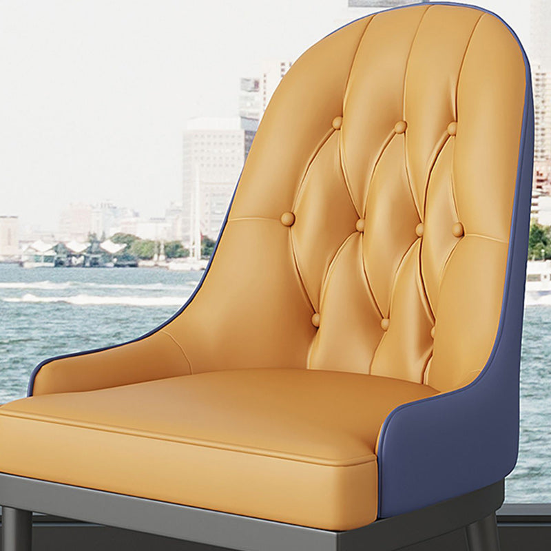 Leather Upholstered Chair Set Scandinavian 1/2/5 Pieces White Dining Table and Chairs