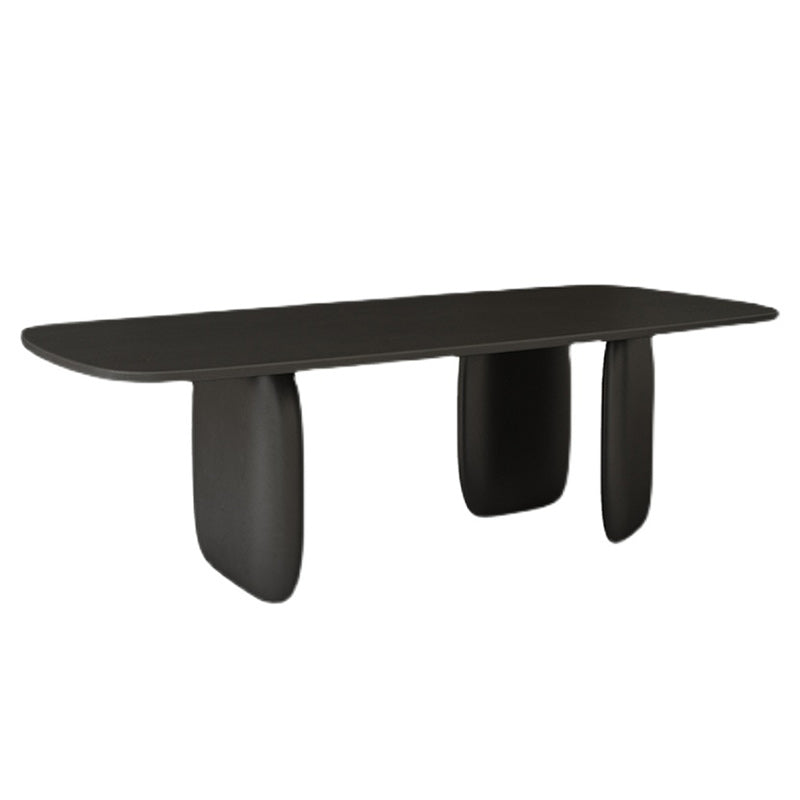 Modern 1/2/4/5 Pieces Rectangle Dining Set Solid Wood Black Dining Table with Chairs